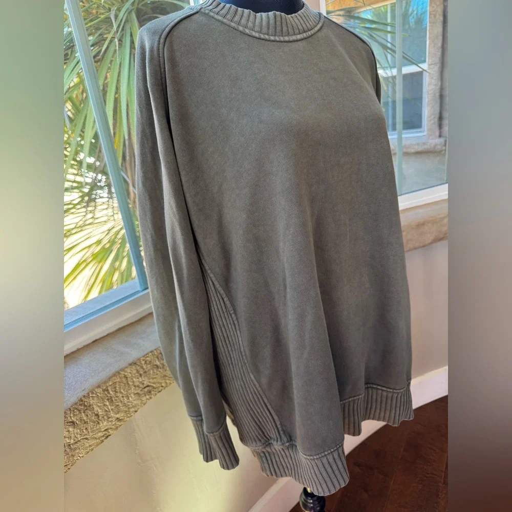 Aerie Down-To-Earth Oversized Crew Sweatshirt Women’s Size Medium (NWOT) - Picture 8 of 15